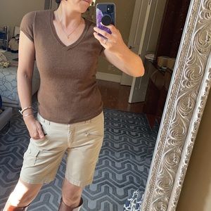 Evelyn grace cashmere v-neck tee top